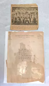 Recorte y carta de periódico del equipo de béisbol Cameron NY 1941 - Imagen 1 de 2