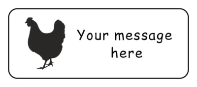 30 персонализированных наклеек, этикеток, ярлыков на картонную коробку с курицей, куриными яйцами - Изображение 1 из 2