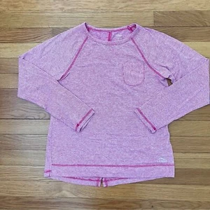 L.L. Bean Pink Performance Base Layer Long Sleeve Ski Hiking Top Large 14 16 - Picture 1 of 6