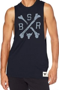 Tanque negro Under Armour Project Rock BSR Blood Sweat Respect para hombre XL - Imagen 1 de 3