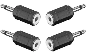 4 x Audio Adapter 3,5 mm Klinke Mono Stecker auf 3,5 mm Stereo Klinkenbuchse - Picture 1 of 5