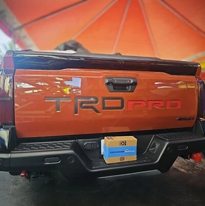 CARBON / RED Tailgate Letters for TACOMA TRD Pro 2022-2025 NOT VINYL - Picture 1 of 15