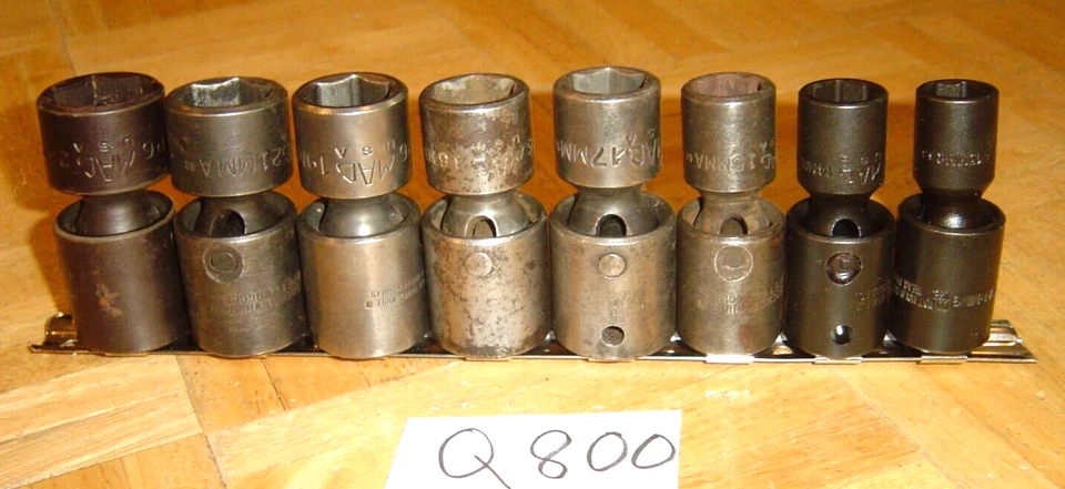 MAC TOOLS 8 PIECE 1/2 DRIVE METRIC SWIVEL IMPACT SOCKET SET 6 POINT - Image 1 of 4