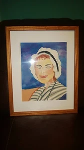 Schönes Aquarell Gemälde "Damenportrait" signiert M.Frances 2008. Mattiert - Bild 1 von 8