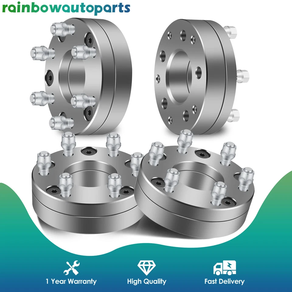 Adaptadores espaciadores de rueda de 4 piezas de 2" de 5x5 a 6x5,5 para Jeep Grand Cherokee Chevy Tahoe Foto 1 de 4