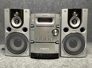 Sony CD Deck Receiver HCDHPX9 🎶 Stereo Speakers Pair SS-CHPX9 Silver 🎵 - Picture 1 of 24
