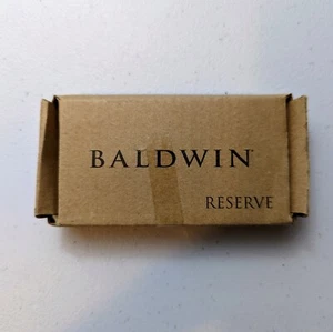 Baldwin 4 x 4" Solid Brass Square Corner Plain Bearing Mortise Hinge Black - Picture 1 of 4