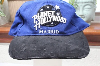 Винтажная бейсболка 90-х 1991 Planet Hollywood Madrid бейсболка синяя с поврежденным козырьком - Изображение 1 из 4
