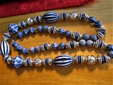 Blue N Silver Statement Necklace😍 😍Jewelry Garage Sale!😍Awesome 32" Long