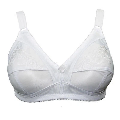 Trifolium Everyday Bra Total Support Non Wired No padded pad soft White 3494