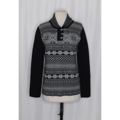 Suéter Pullover Nórdico Para Mujer OBERMEYER Copo de Nieve Fair Isle Lana Merino Mediano Foto 1 de 4