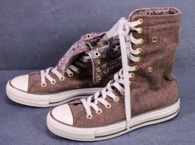 Converse All Star XHI Chucks Sneaker Gr. 37,5 braun Fischgrät Wolle CH1-745 - Bild 1 von 4