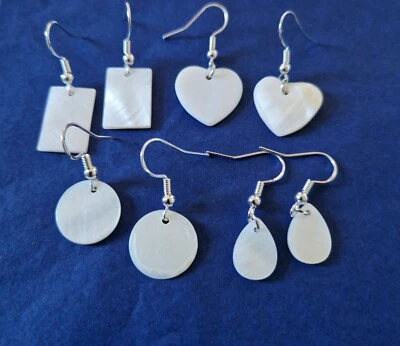 Hermosos pendientes de madreperla en una selección de 4 diseños, Día de la Madre, regalo Foto 1 de 2