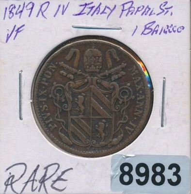 VATICAN - PAPAL - 1849 - 1 BAICCO - #8983 - Image 1 of 2