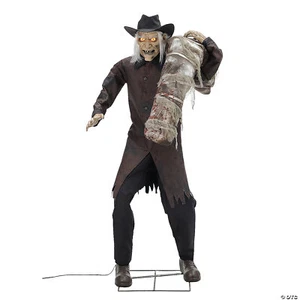 Grave Robber Animated Halloween 6 Ft Prop Animatronic Graveyard Haunted House - Picture 1 of 5