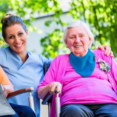 Lätzchen / Bandanas für Erwachsene mit besonderen Bedürfnissen. Jeans 15 Farben, grau. Mama 2 Mama PLUS