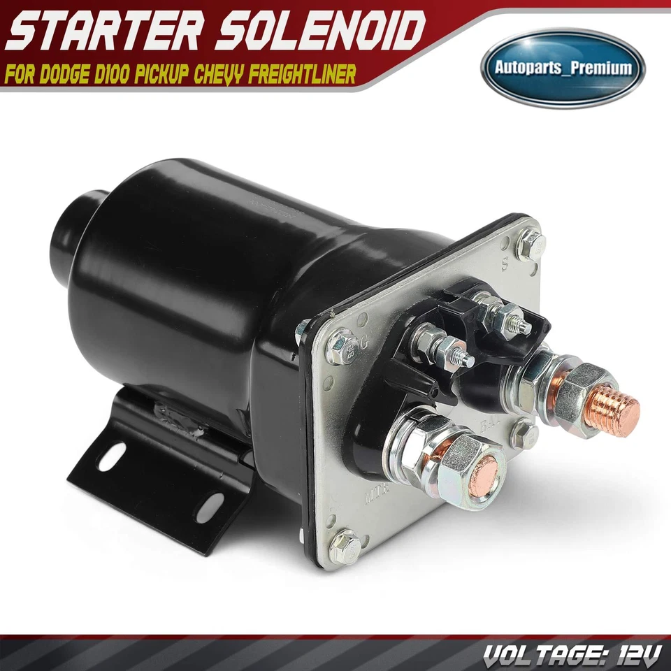 12Volt Starter Solenoid Switch for Dodge D100 Pickup Chevy Freightliner GMC Mack - Image 1 of 4