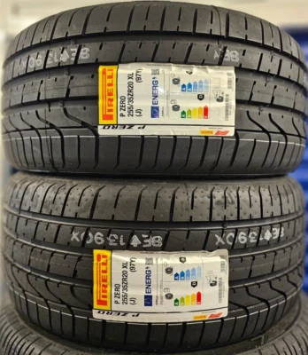 2X NEW PIRELLI P ZERO 255/35/20 255 35 ZR20 XL 97Y JAGUAR J TYRES 2553520 D+B - Image 1 of 4
