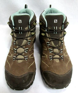 Zapatos deportivos para mujer Salomon Trail senderismo talla 9 marrones con azul interior - Imagen 1 de 6