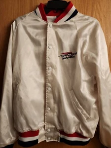 Vintage White Windbreaker Hilton Active Apparel Made In USA Whizzer Motorbike - Picture 1 of 6