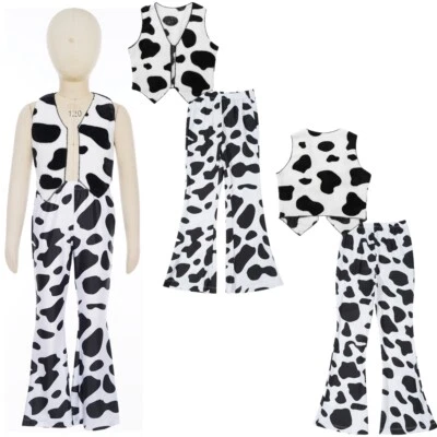 Niños Niñas Cosplay Conjunto Sin Mangas Vaquero Disfraz Frente Abierto Vaquera Disfraz Foto 1 de 4