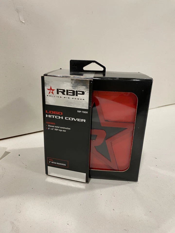 Cubierta de enganche con logotipo de estrella roja RBP RBP-7505R construcción de metal fundido a presión de 6"x6" Foto 1 de 1