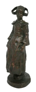 Bronze, bretonisches Mädchen Yvonne Ruth Milles geb. Statue - Bild 1 von 9