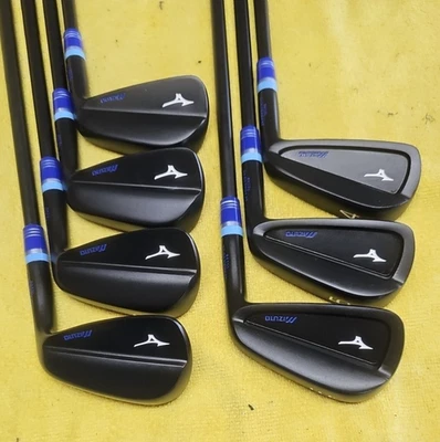 MIZUNO MP 18 BLACK NITRIDE 4-PW BLUEPRINTED SPINE ALIGNED KBS FLT STIFF MCC +4 - Image 1 of 4