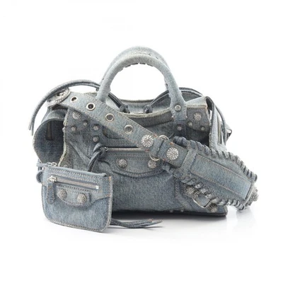 BALENCIAGA Neo Cagole S crossbody shoulder Handbag 751523 denim Blue Used Women - Image 1 of 4