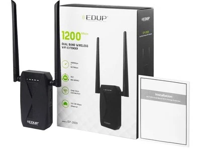 WiFi Range Extender AC 1200Mbps Dual Band Repeater Wireless Booster US Adapter - Image 1 of 4