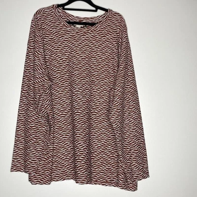 Top geométrico manga larga texturizado Ava & Viv para mujer talla 3X Foto 1 de 4