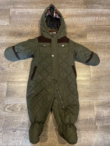 Rothschild 1881  Infant snow suit 12mn Green full zip - Picture 1 of 4