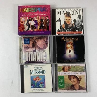 Movie Soundtracks Lot Of 6 Henry Mancini, The Little Mermaid, Titanic, hairspray Foto 1 de 4