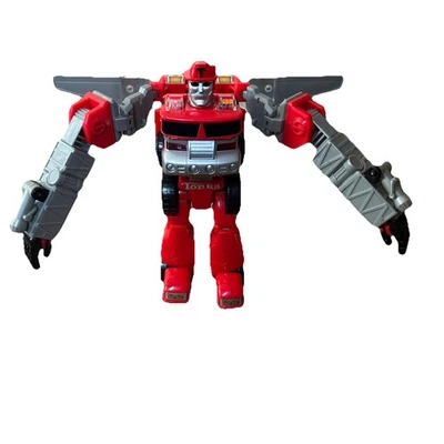 Vintage 2000 Tonka Red Fire Truck Rescue Roy Hasbro Transformer Electronic - Image 1 of 4