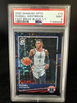 Panini Donruss Optic 2020-21 - Russell Westbrook #70 Fast Break negro 1/1 PSA 9 Foto 1 de 2