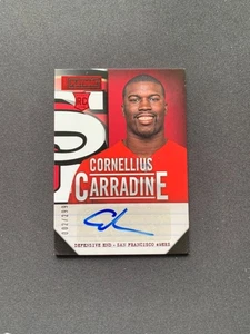 2013 Panini Playbook Signatures Red /299 Cornellius Carradine Rookie Auto RC - Picture 1 of 1