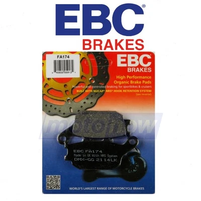 EBC Rear Organic Brake Pads for 2004-2009 Honda VTX1300C - Brake Brake mb - Imagem 1 de 4