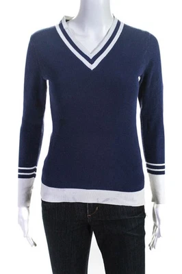 Suéter a Rayas Universitarias Azul Pizarra y Sauce para Mujer Talla 0 12057037 Foto 1 de 4