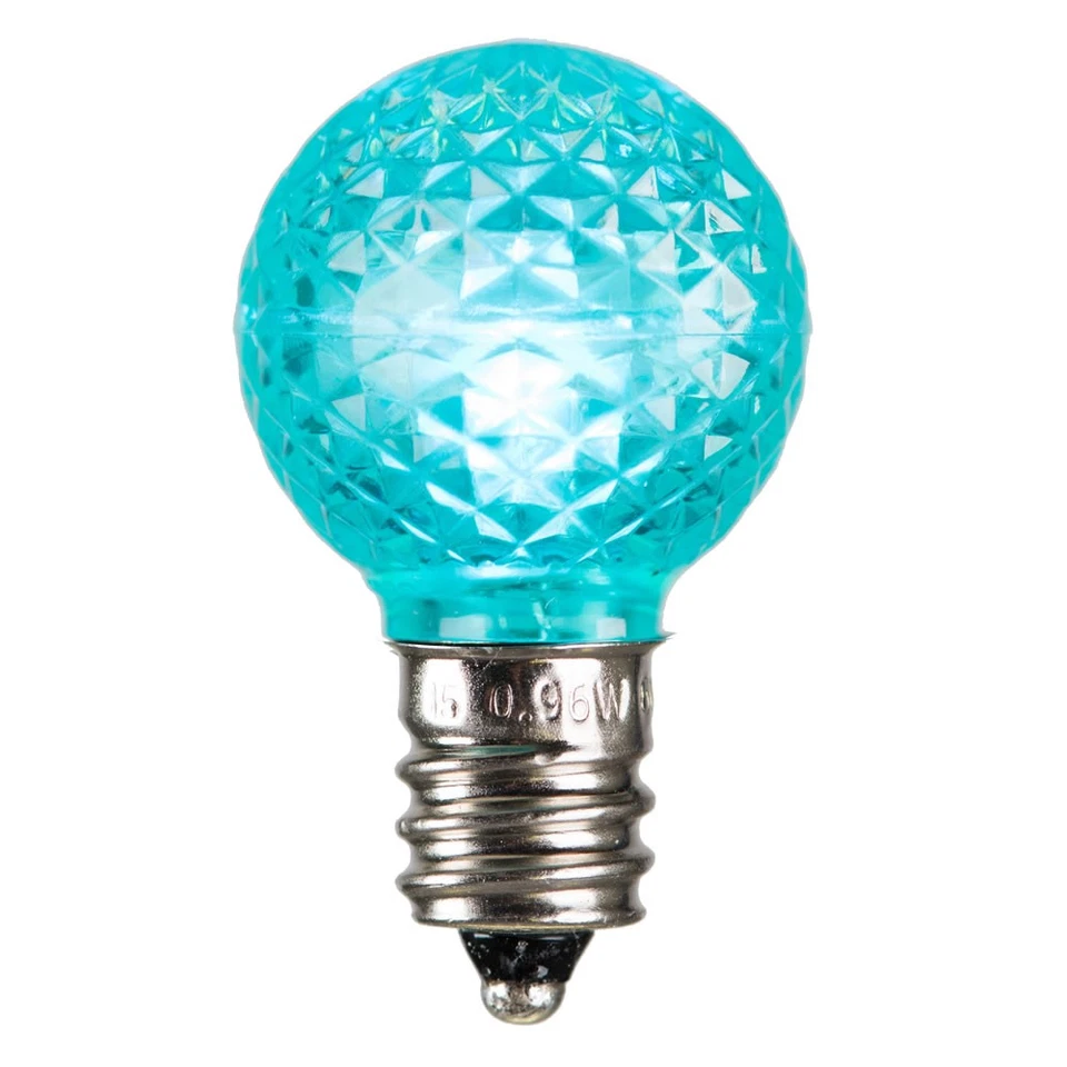 Vickerman G30 Faceted LED Teal Bulb E12 .38W 25/Bx - XLEDG3L-25 - Image 1 of 1
