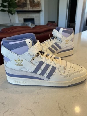 Adidas Forum 84 Hi Mid White Purple Lilac Sneakers US 11 Men’s UK 10.5 BRAND NEW - Image 1 of 4