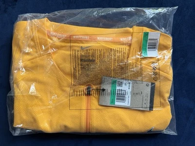 Nike Court Dri-Fit Advantage Slam Men Tennis Zip Shirt Orange XL Slim DX5522-717 - Image 1 of 4