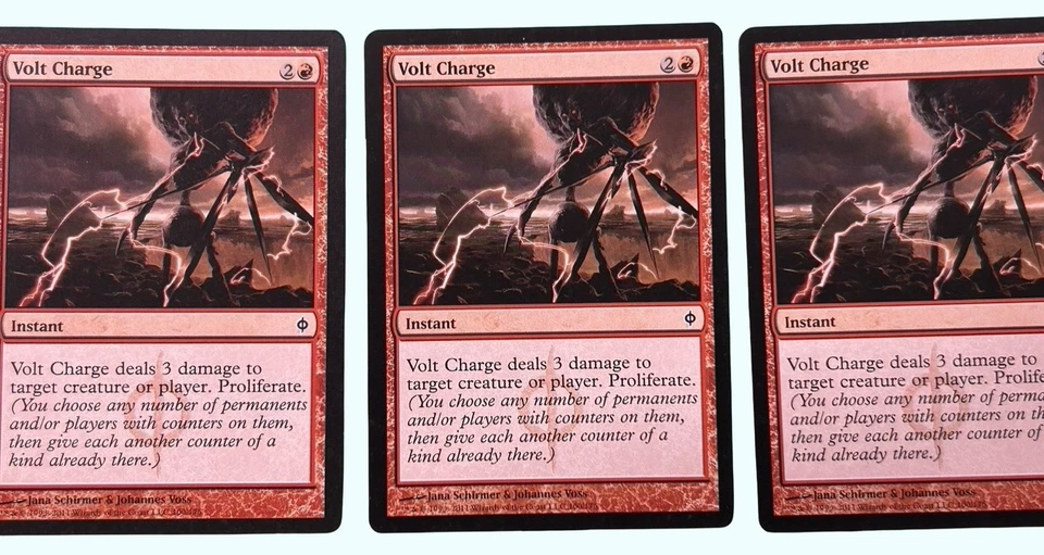 3x Volt Charge, New Phyrexia, Near Mint, Magic the Gathering MTG - Image 1 of 1