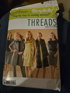 Simplicity Threads Collection 4427 Dress Skirt Pants Lined Coat 14-22,Uncut, R5 - Picture 1 of 4