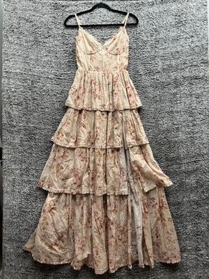 V. Chapman Caterina Corset Ruffle Dress Size 4 Cedar Rose Print NWT - Image 1 of 4