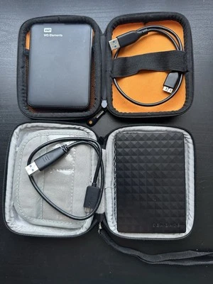 Seagate Expansion Portable Drive 2TB USB 1TEAP6-500 WD Element wdbuzg0010bbk 1TB - Image 1 of 3