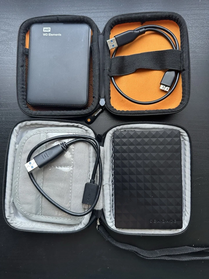 Seagate Expansion Portable Drive 2TB USB 1TEAP6-500 WD Element wdbuzg0010bbk 1TB - Image 1 of 3