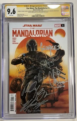 Star Wars Mandalorian #1 CGC SS 9.6 signed 6x SACKHOFF ESPOSITO SWALLOW BARTLETT - Image 1 of 3