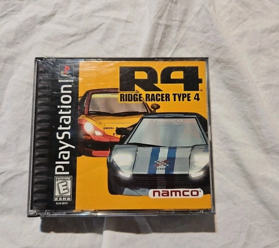 R4: Ridge Racer Type 4 (PS1, 1998) CIB w/ Reg Card + Case Protector  - Image 1 of 4