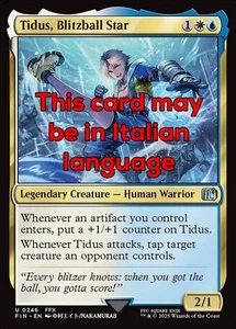 MTG 4x TIDUS, BLITZBALL STAR EXC - TIDUS, FUORICLASSE DEL BLITZBALL 246 - FIN - Picture 1 of 1