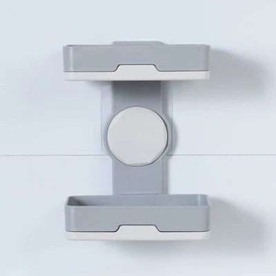 Jabonera de doble capa con adhesivo fuerte extraíble y sin taladros ducha y baño - Image 1 of 4